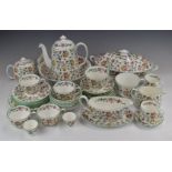 Approximately thirty seven pieces of Minton Haddon Hall and Osborne tea, dinner and coffee ware