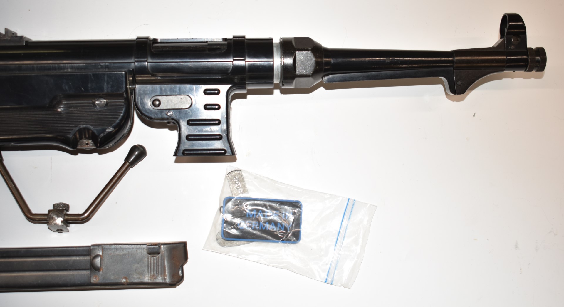 Marushin MP40 sub machine gun replica rifle with folding stock, extended magazine, pellet shells - Image 4 of 8