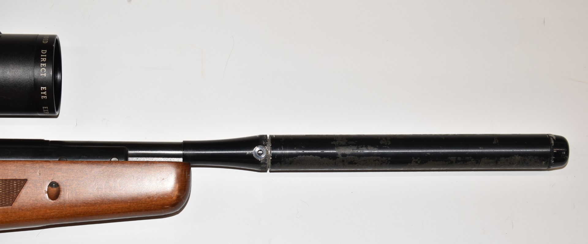 BSA .22 air rifle with chequered semi-pistol grip and forend, raised cheek piece, sound moderator - Image 5 of 10