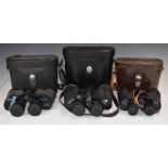 Sixteen pairs of binoculars to include Pentax 7x50, Canon 7x50 and 7x35, Swift 10x50 and 8x40,
