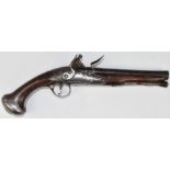 Theophilus Richards flintlock pistol with engraved lock stamped 'T Richards', engraved hammer,