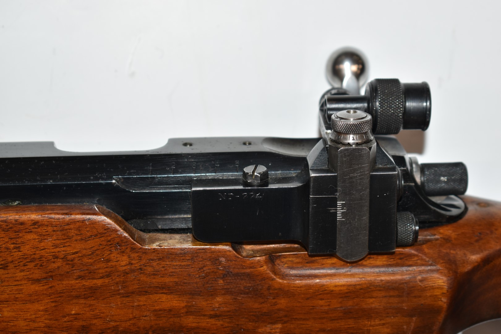 Vostok MU-12 .22 bolt-action target rifle with thumb hole grip, chequered forend, raised cheek - Image 11 of 15