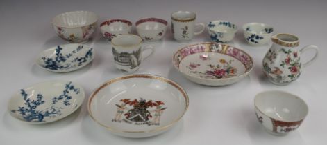 Collection of 18thC / 19thC porcelain including first period Worcester, sparrow beak jug, early en