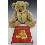 Farnell Teddy bear with growler, blonde mohair, shaved snout, straw filling, disc joints, felt