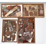 Collection of label cutting tools including Harrods, similar printing pads etc, including Calvin