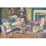 Margaret Graeme Niven (1906-1997) oil on canvas interior scene, signed Niven lower right, 39 x 59cm,