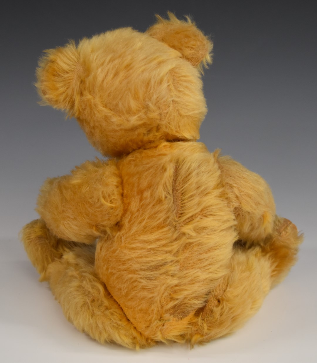 Farnell Teddy bear with growler, golden mohair, soft filling, disc joints, cloth pads and stitched - Image 2 of 3