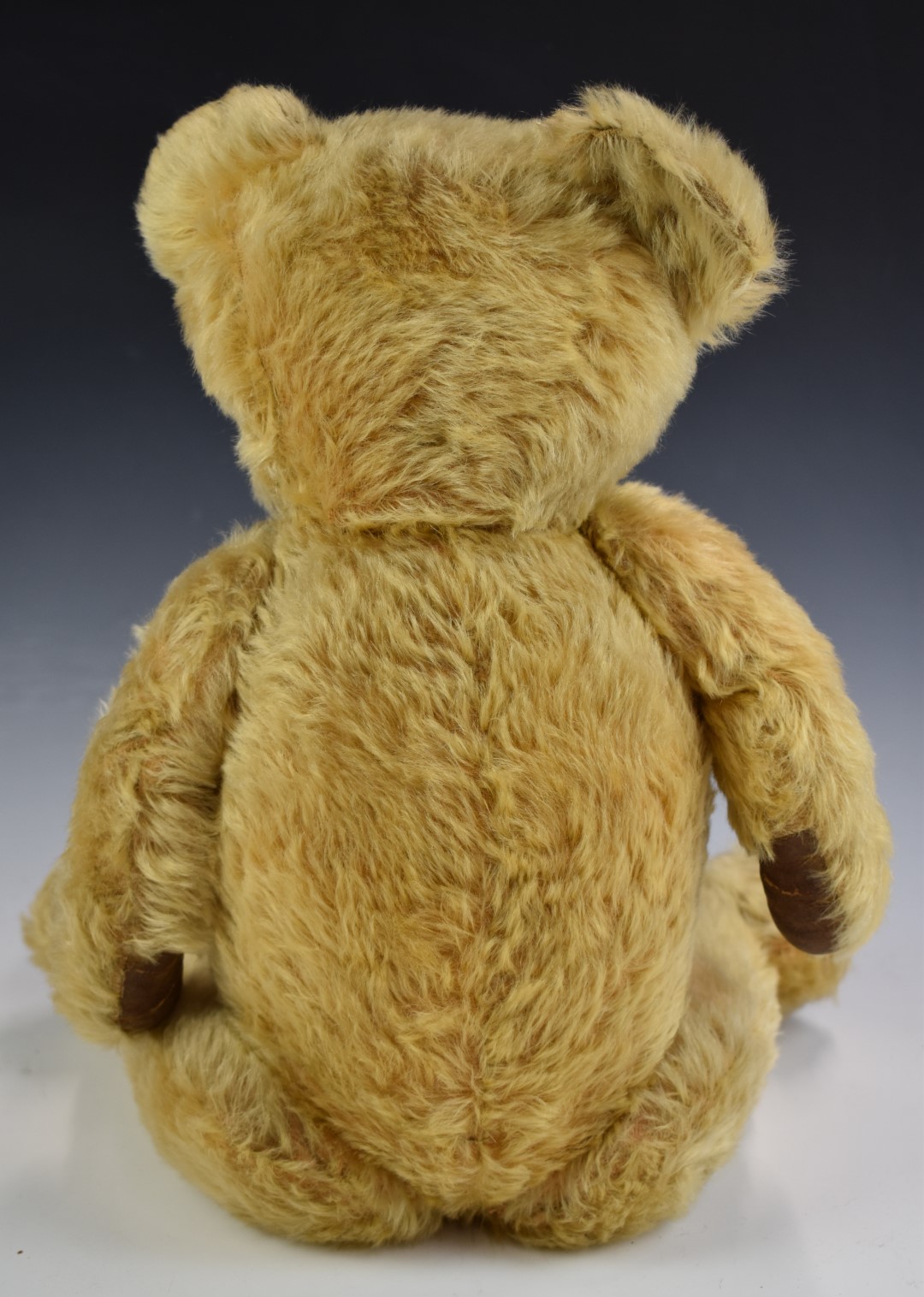Fadap French Teddy bear with golden mohair, straw filling, disc joints, leather pads and stitched - Image 3 of 4