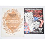 Two boxing programmes comprising Muhammad Ali v Henry Cooper 1966 and Ali v Brian London 1966