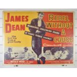 James Dean 'Rebel Without A Cause' film poster, 58 x 78cm, in clip frame