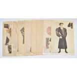 Eight costume prints for TV series 'Henry VIII', each 40 x 28cm