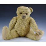 Farnell Teddy bear with growler, blonde mohair, shaved snout, soft filling, disc joints, cloth
