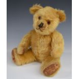 Farnell Teddy bear with growler, golden mohair, soft filling, disc joints, cloth pads and stitched