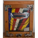 Bryans Elevenses penny slot arcade machine with wooden case and chrome fittings, 55x41cm.