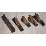 Woodworking planes including Stanley No 5 1/2, Acorn 4 1/2 and Record T5 and 4 1/2