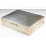 George VI hallmarked silver cigarette or cigar box with Chesterfield police interest inscription
