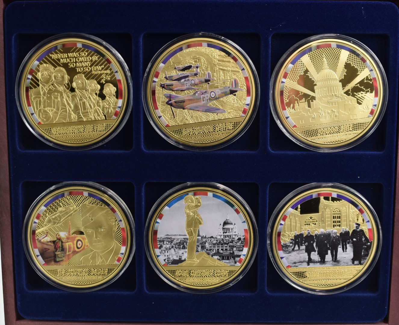 Windsor Mint two gold plated picture coin collections comprising 'Battle of Britain' and 'British - Image 2 of 3