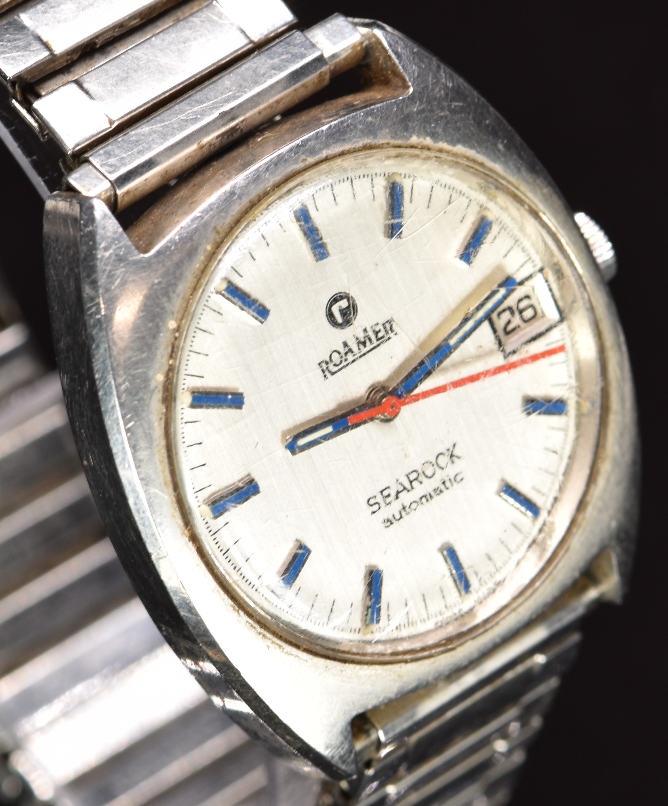 Roamer Searock gentleman’s automatic wristwatch ref. 471.2120.328 with date aperture, silver dial, - Image 3 of 5
