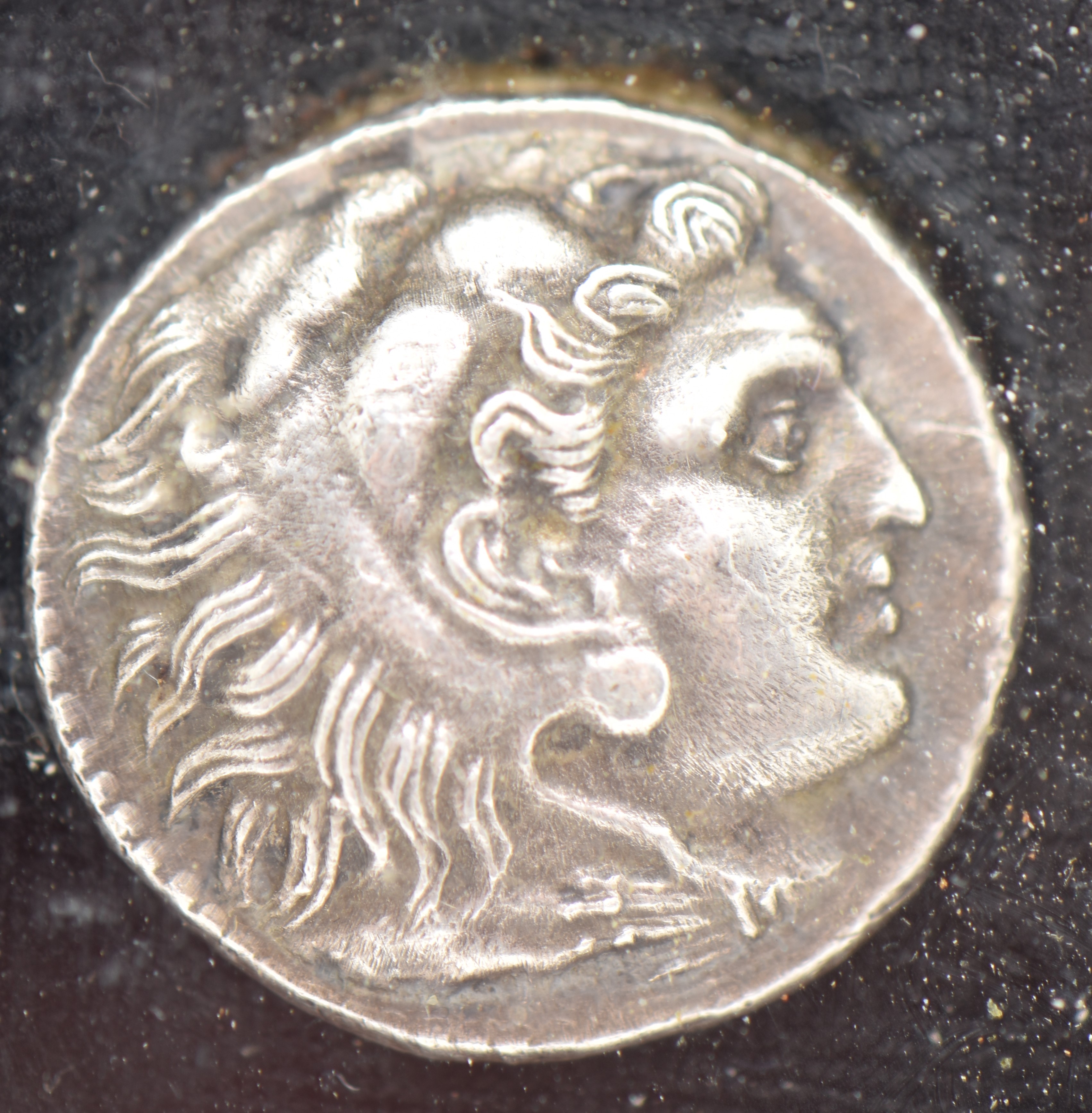 Alexander the Great silver drachm coin, 25mm, 15.9g, in Frost and Reed, London frame - Image 2 of 2