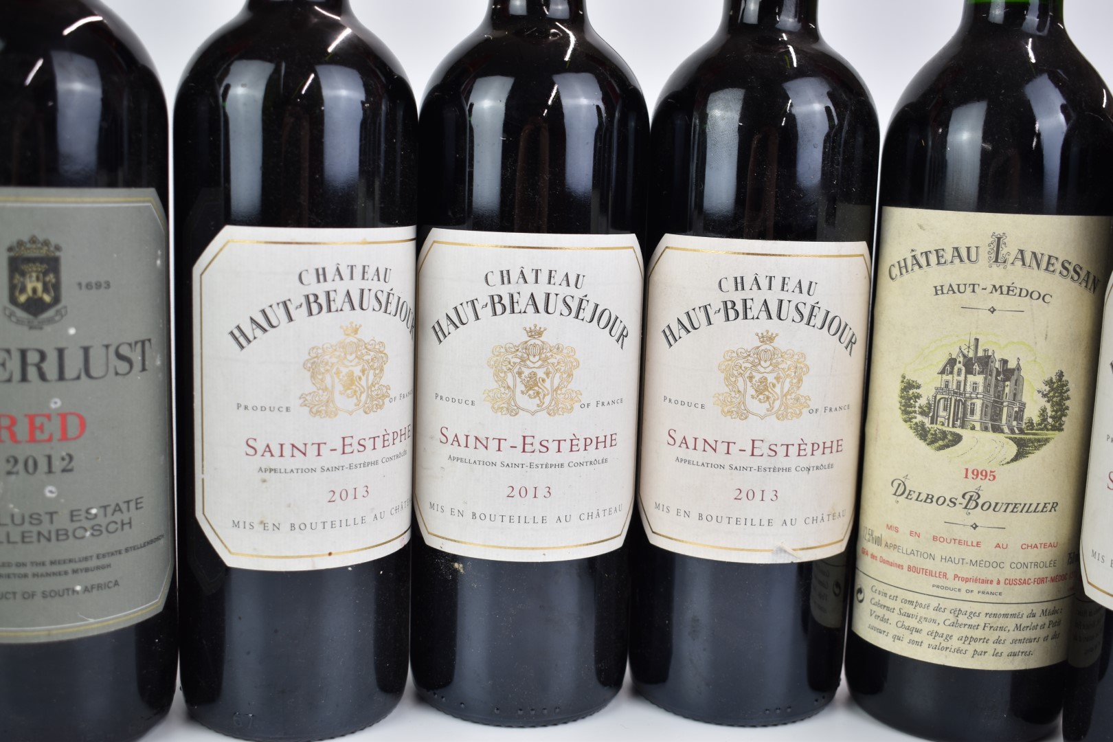 Nine bottles of red wine comprising four Chateau Haut Beauséjour Saint - Estèphe 2013, Chateau Les - Image 3 of 5