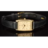 Omega Ladymatic 9ct gold ladies automatic wristwatch with two-tone hands and baton hour markers,