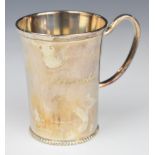 Dutch silver mug or tankard, height 8.5cm, weight 96g