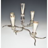 Hukin & Heath silver plated epergne of Scottish thistle design, W42 x D23 x H24cm