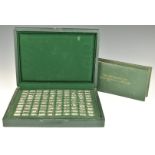 Cased set of 100 Greatest Cars silver ingots, each marked 925/1000, with book of sheets giving