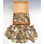 A quantity of UK and overseas coinage, George II onwards, including Tercentenary £2 coins etc,
