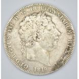 1819 George III crown, LIX edge