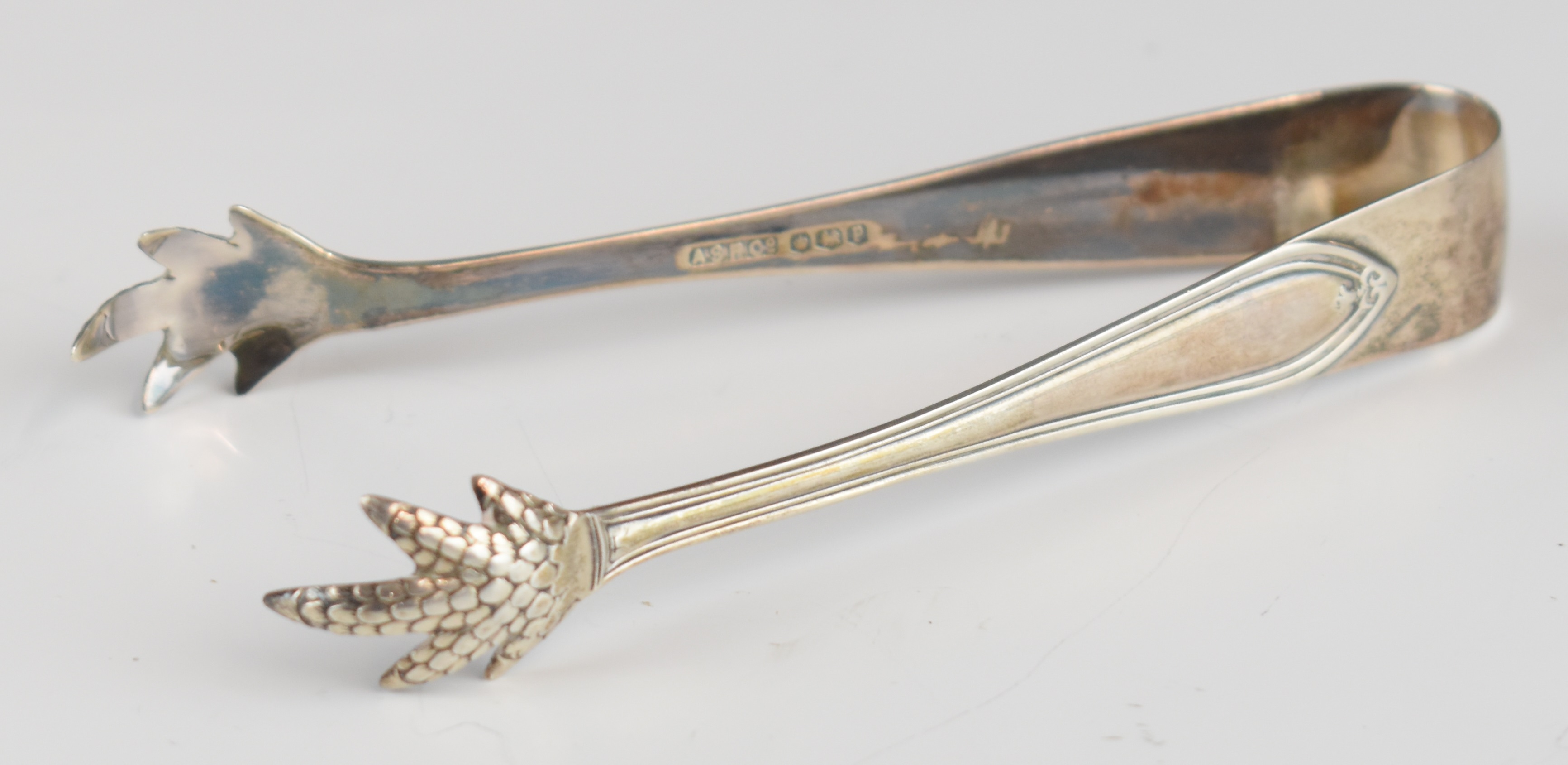 Four sets of hallmarked silver sugar tongs to include a silver gilt pair, London 1821, maker's - Image 4 of 8