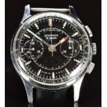 Sekonda gentleman's chronograph wristwatch with luminous hands and hour markers, black dial,