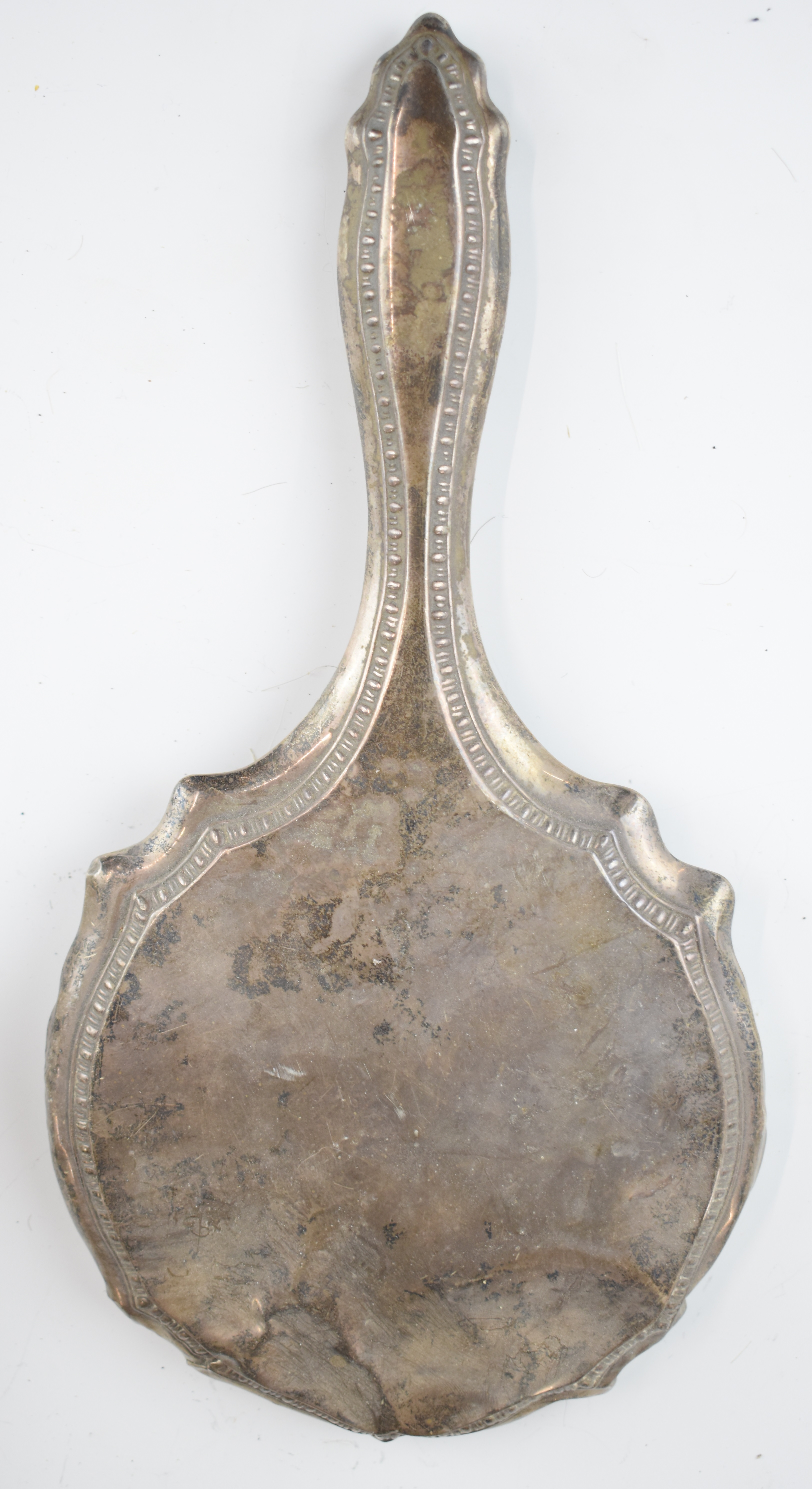 Hallmarked silver backed hand mirror and six various hallmarked silver backed brushes - Image 4 of 6