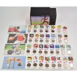 A boxed limited edition of thirty, 2012 Olympic 50p coin and stamp cover, issued by Royal Mail