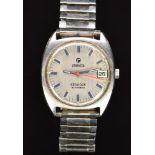 Roamer Searock gentleman’s automatic wristwatch ref. 471.2120.328 with date aperture, silver dial,