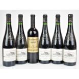Six bottles of French red wine including five Clos Des Cordeliers Saumur Champigny 2016