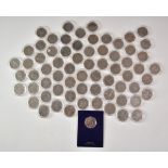 Sixty eight collectable 50p coins, mostly in capsules, includes 2022 Birmingham Commonwealth Games