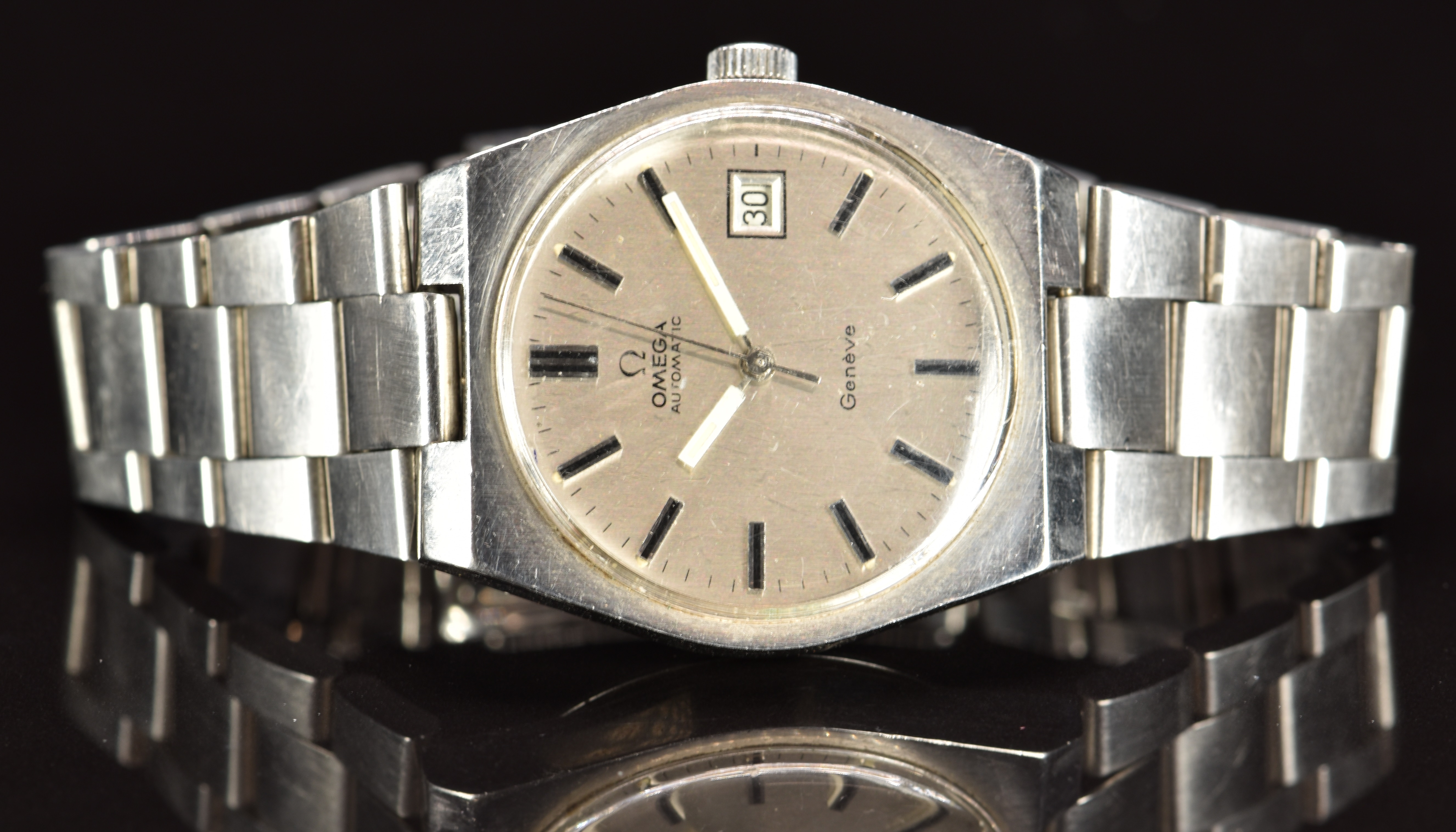 Omega automatic gentleman's wristwatch ref. 166099 with date aperture, luminous hands, two-tone - Image 4 of 5