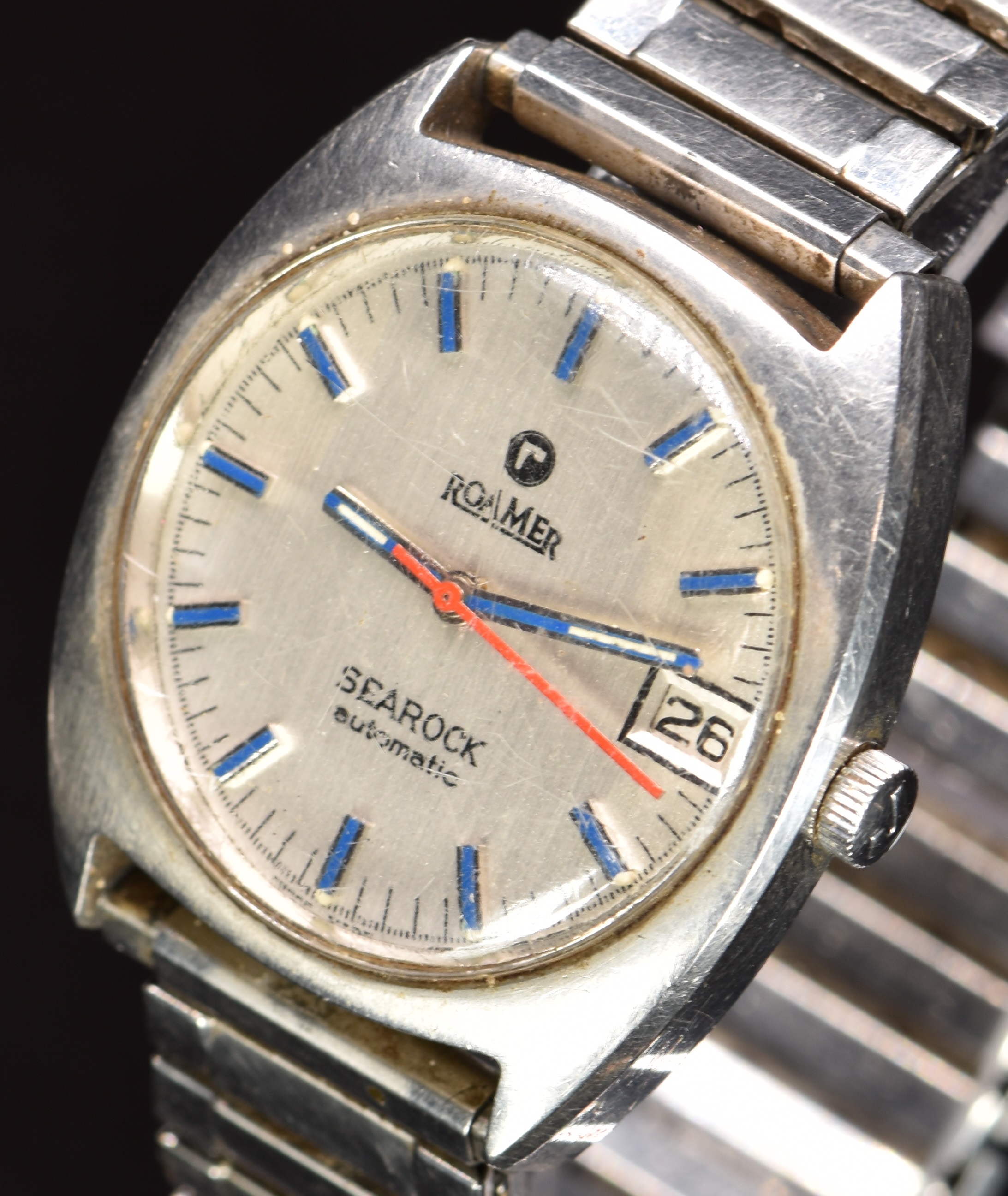 Roamer Searock gentleman’s automatic wristwatch ref. 471.2120.328 with date aperture, silver dial, - Image 2 of 5