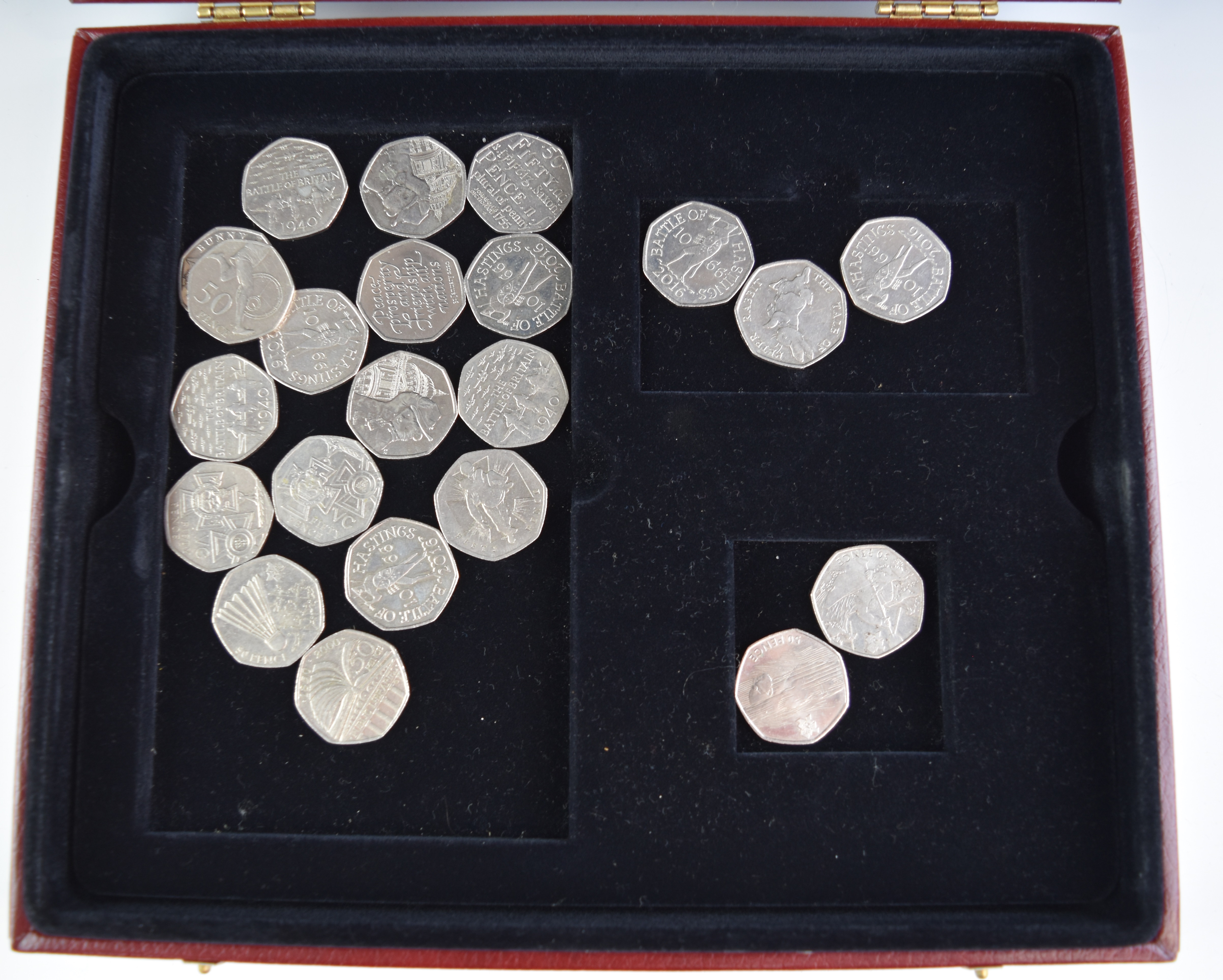 Collectable UK 50p coins including Olympics, in collector's case together with a colourised Euro - Image 3 of 4