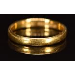 A 22ct gold wedding band / ring, 2.2g, size L