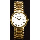 Raymond Weil gentleman’s wristwatch ref. 5592 with date aperture, gold hands and Roman numerals,