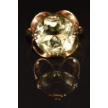 A 9ct gold ring set with citrine, 3.4g, size N