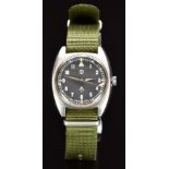 Hamilton gentleman's British Army military wristwatch with luminous hands and hour markers, Arabic