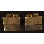 A pair of 9ct gold cufflinks by George Norman Turner, 11.3g