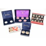 Royal Mint 2006 proof coin set in deluxe case with booklet, together with Westminster cased