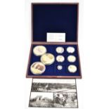 Windsor Mint set of gold plated picture coins commemorating World War 1, includes a 'Battle of The
