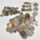 A quantity of largely UK coinage etc, including modern crowns, £2 coins, 1953 Coronation set, Nazi