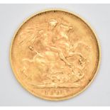 1893 Queen Victoria gold full sovereign, Jubilee head, Sydney mint mark