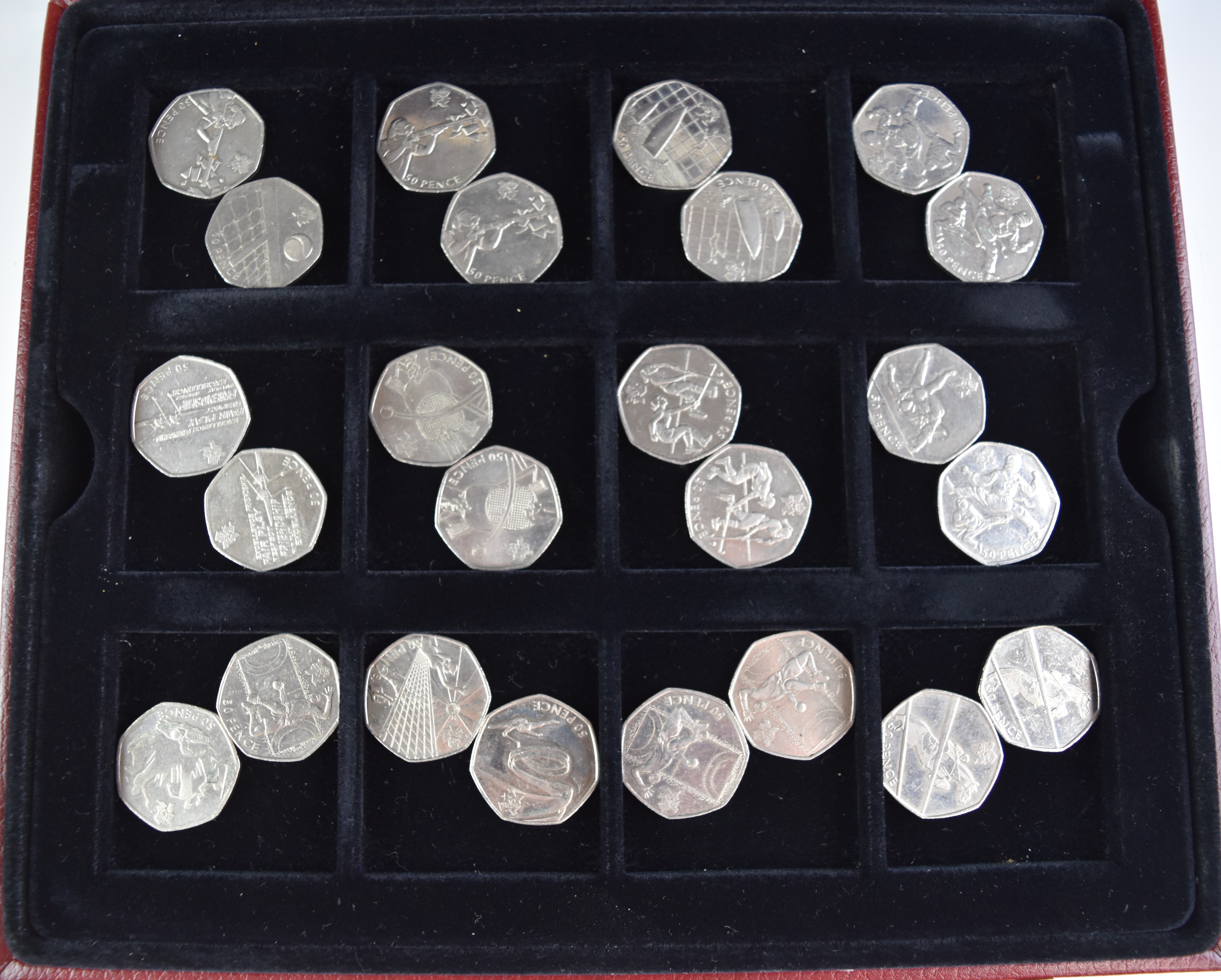 Collectable UK 50p coins including Olympics, in collector's case together with a colourised Euro - Image 2 of 4
